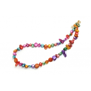Multicoloured Freshwater Blister Pearl Necklace